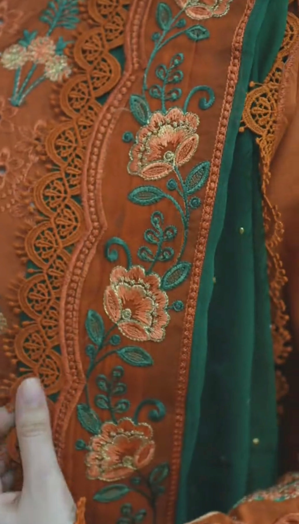 Dhanak 3 Piece Rust Orange