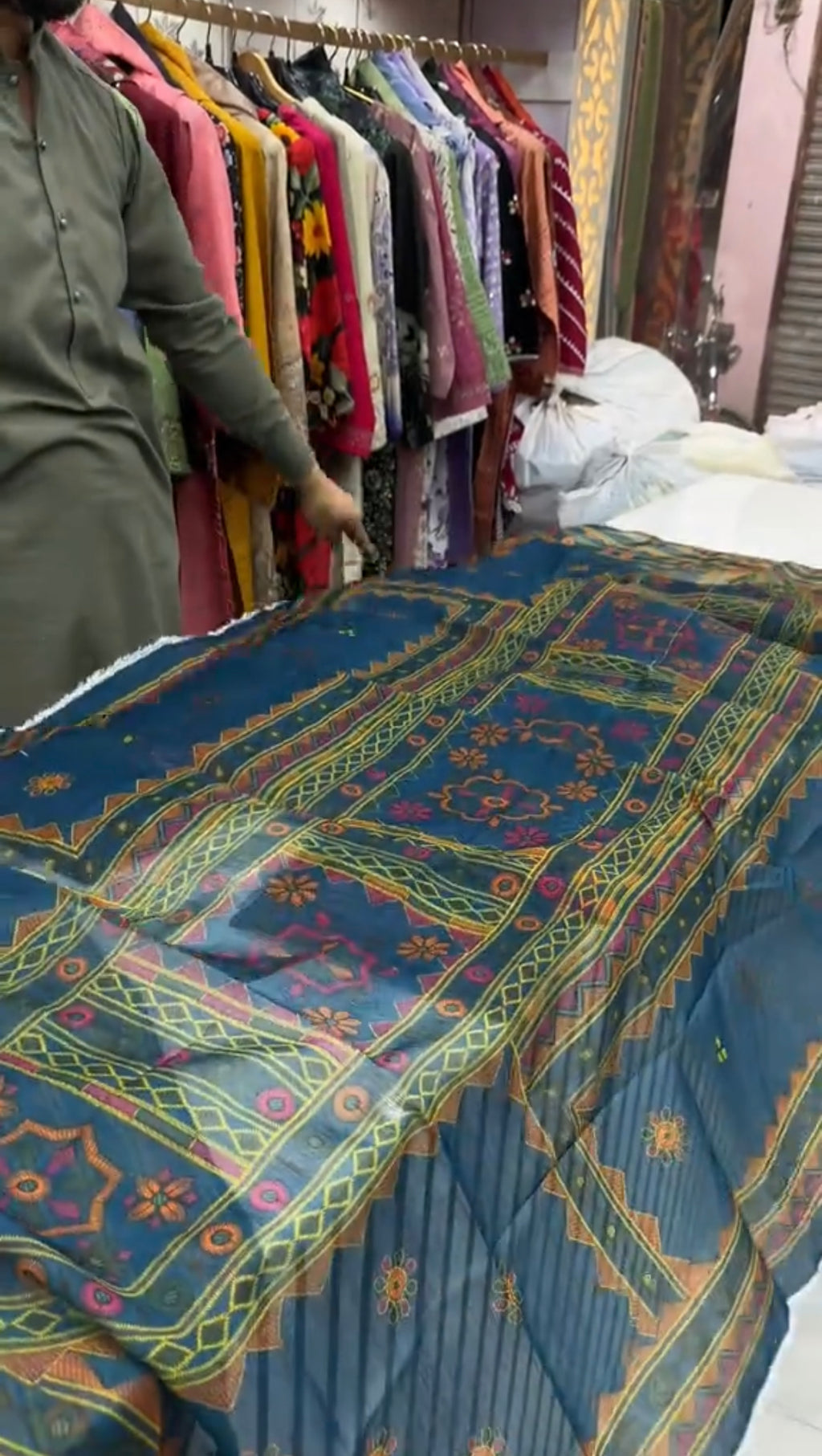 Dhanak traditional Embroidered 3Pcs Stitched Article
