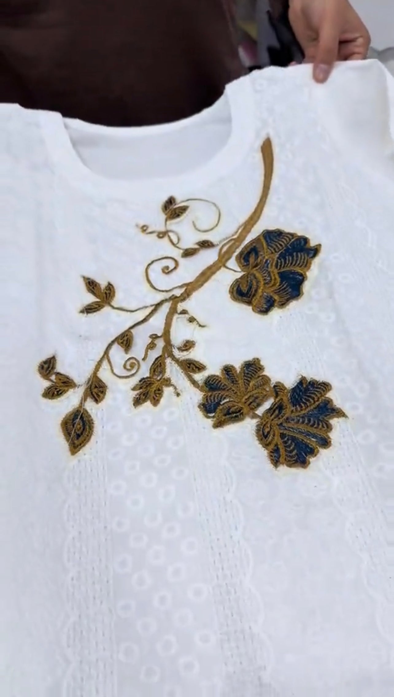 Dhanak 4 Piece Embroidered Shrug Dress