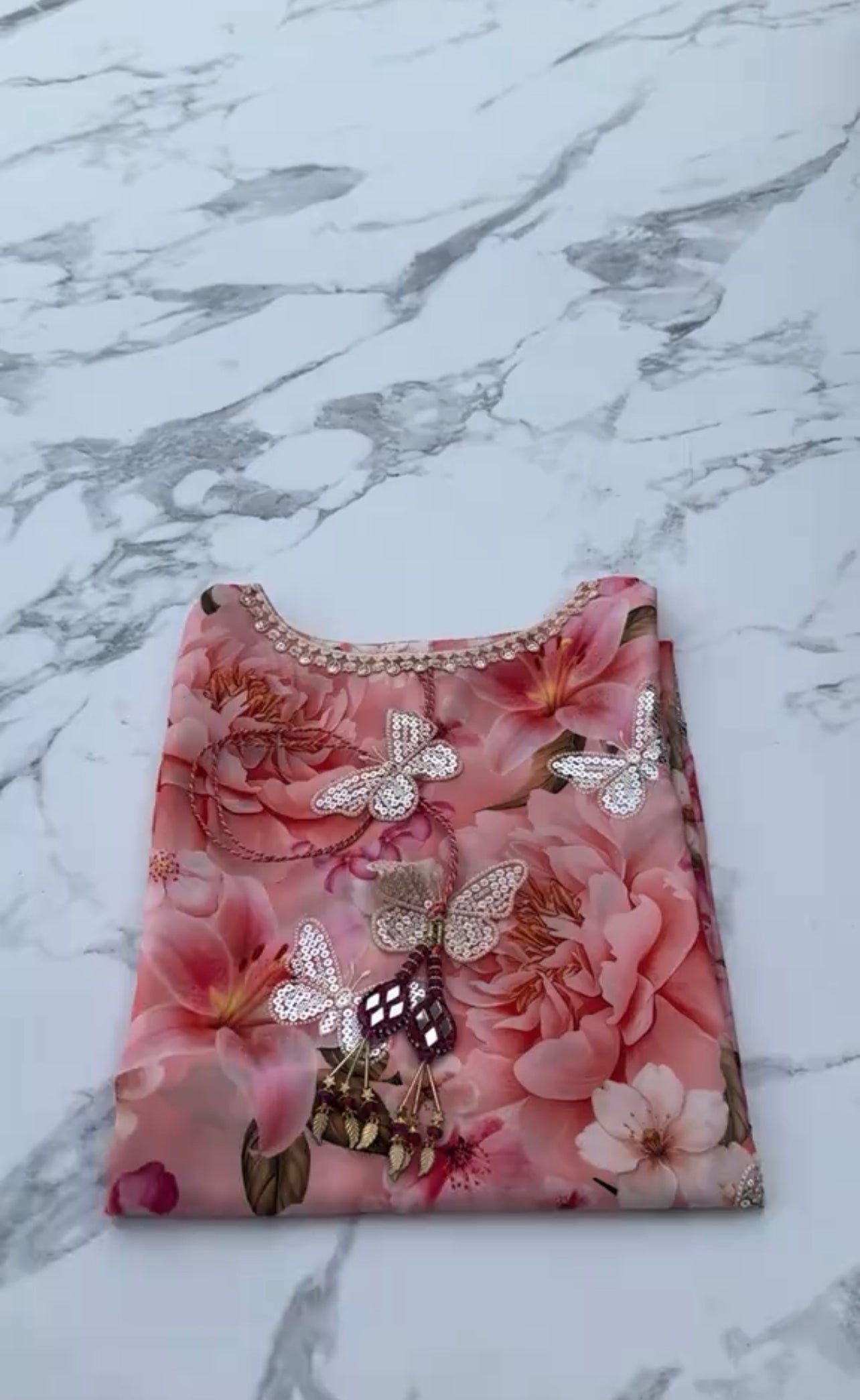 Dhanak Floral Embridered 3 Piece