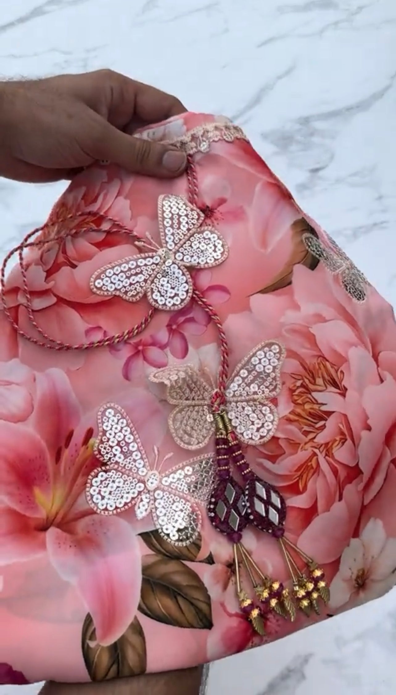 Dhanak Floral Embridered 3 Piece