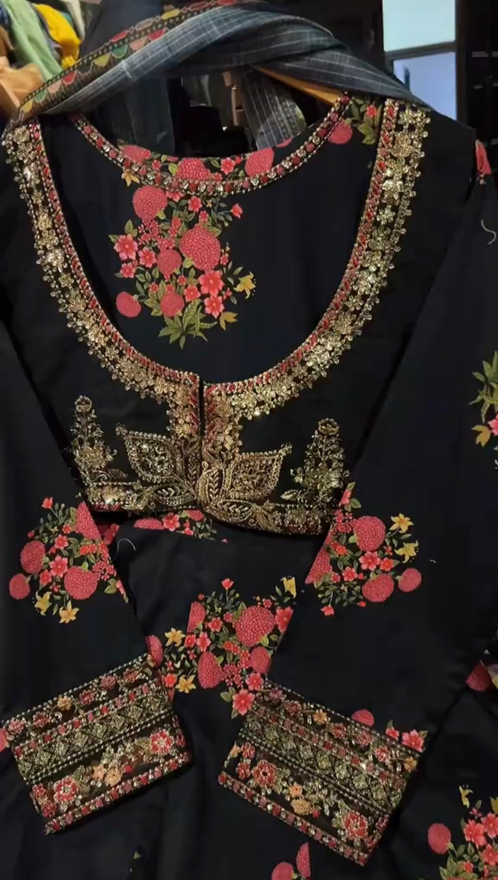 Dhanak Embroidered Koti Style Maxi 3Pcs