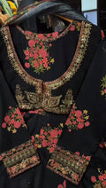Dhanak Embroidered Koti Style Maxi 3Pcs