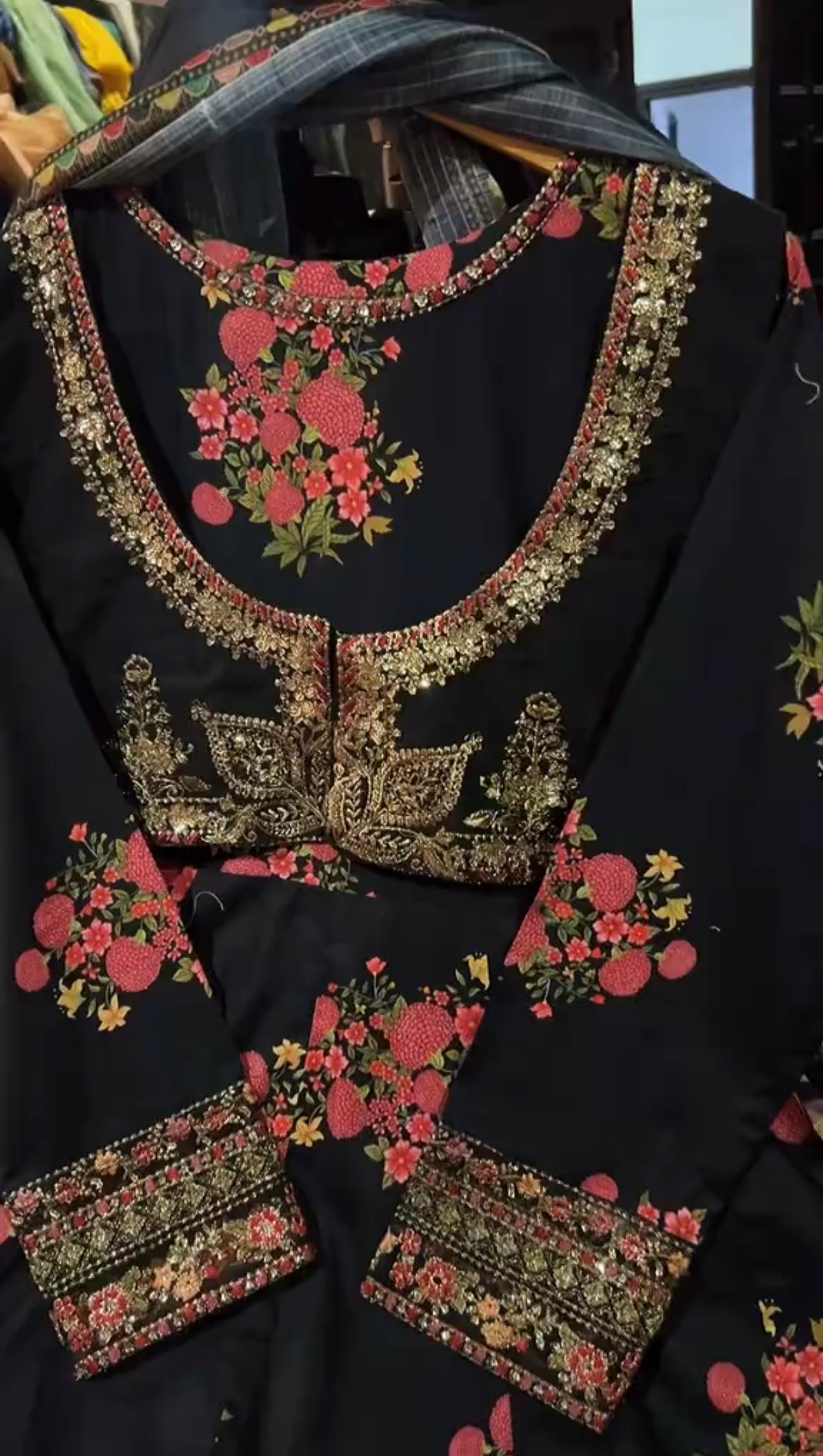 Dhanak Embroidered Koti Style Maxi 3Pcs
