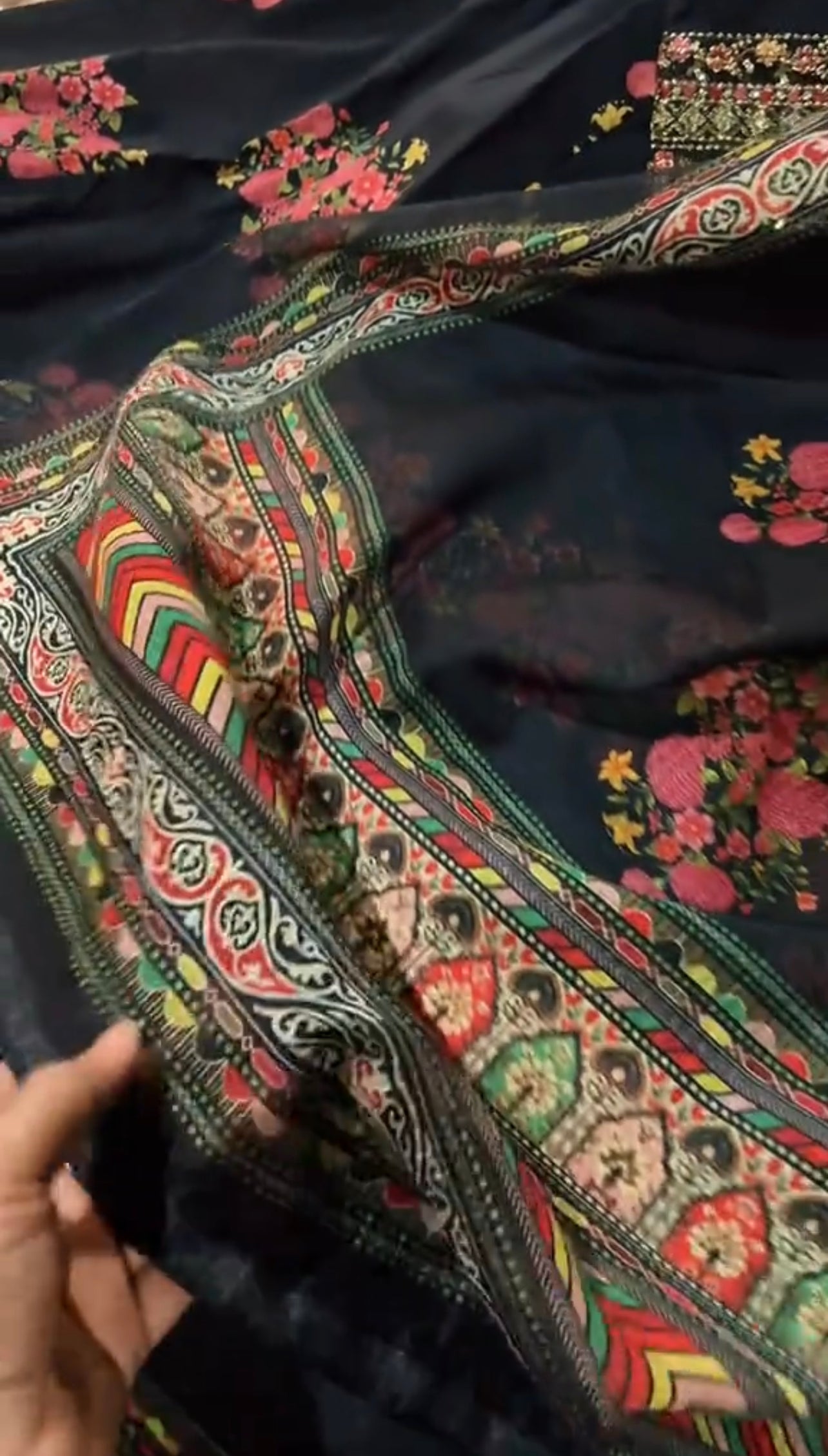 Dhanak Embroidered Koti Style Maxi 3Pcs