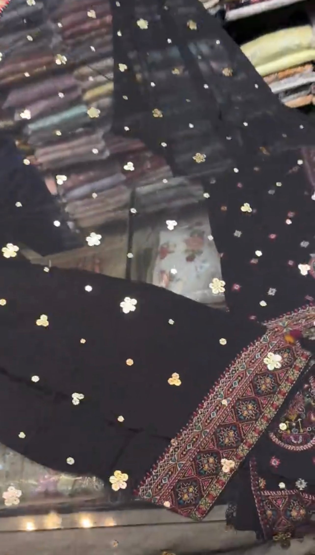 Dhanak Black Embroidered 3 Piece