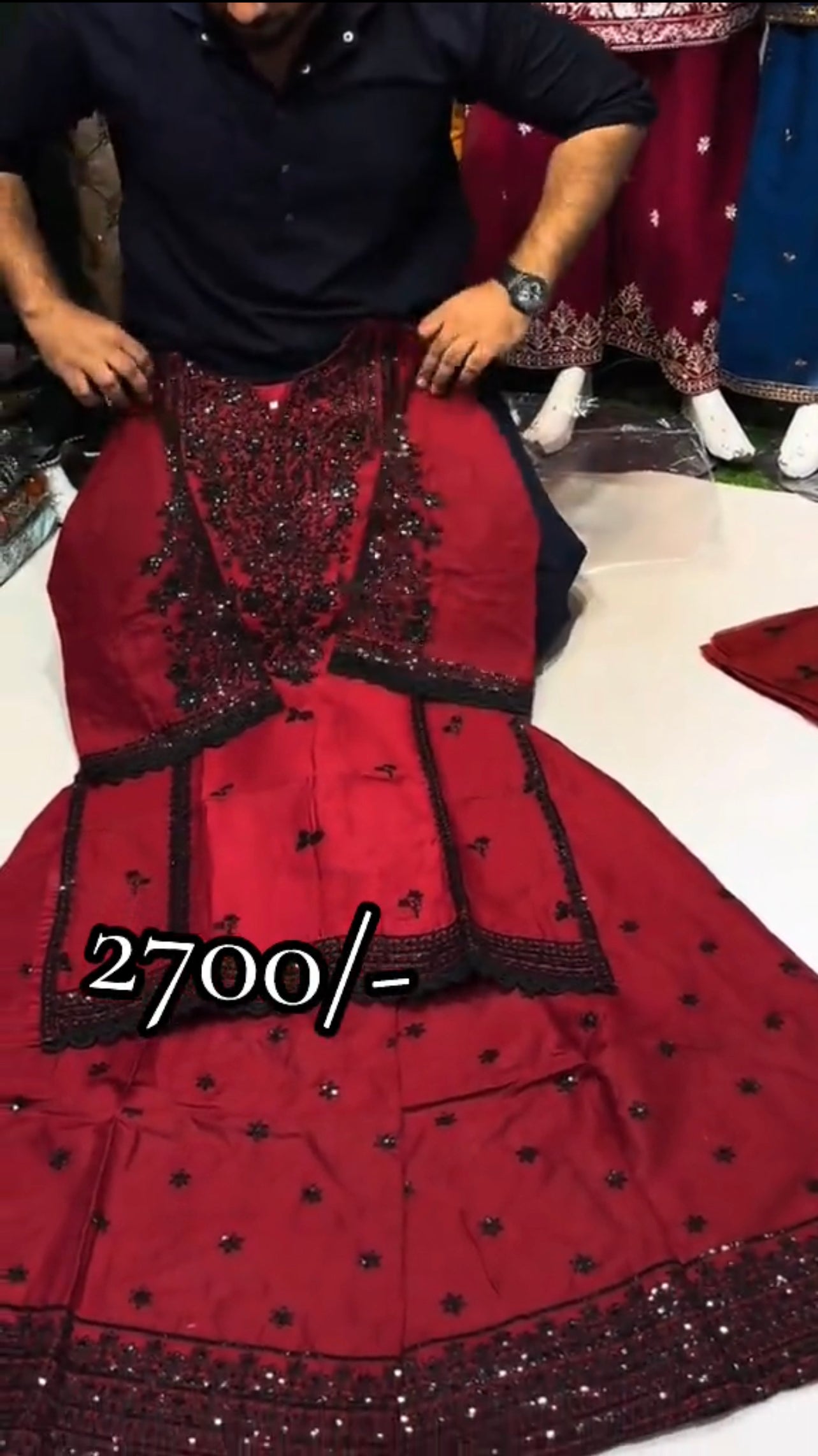 Dhanak Beautiful Red 3Pcs Dress