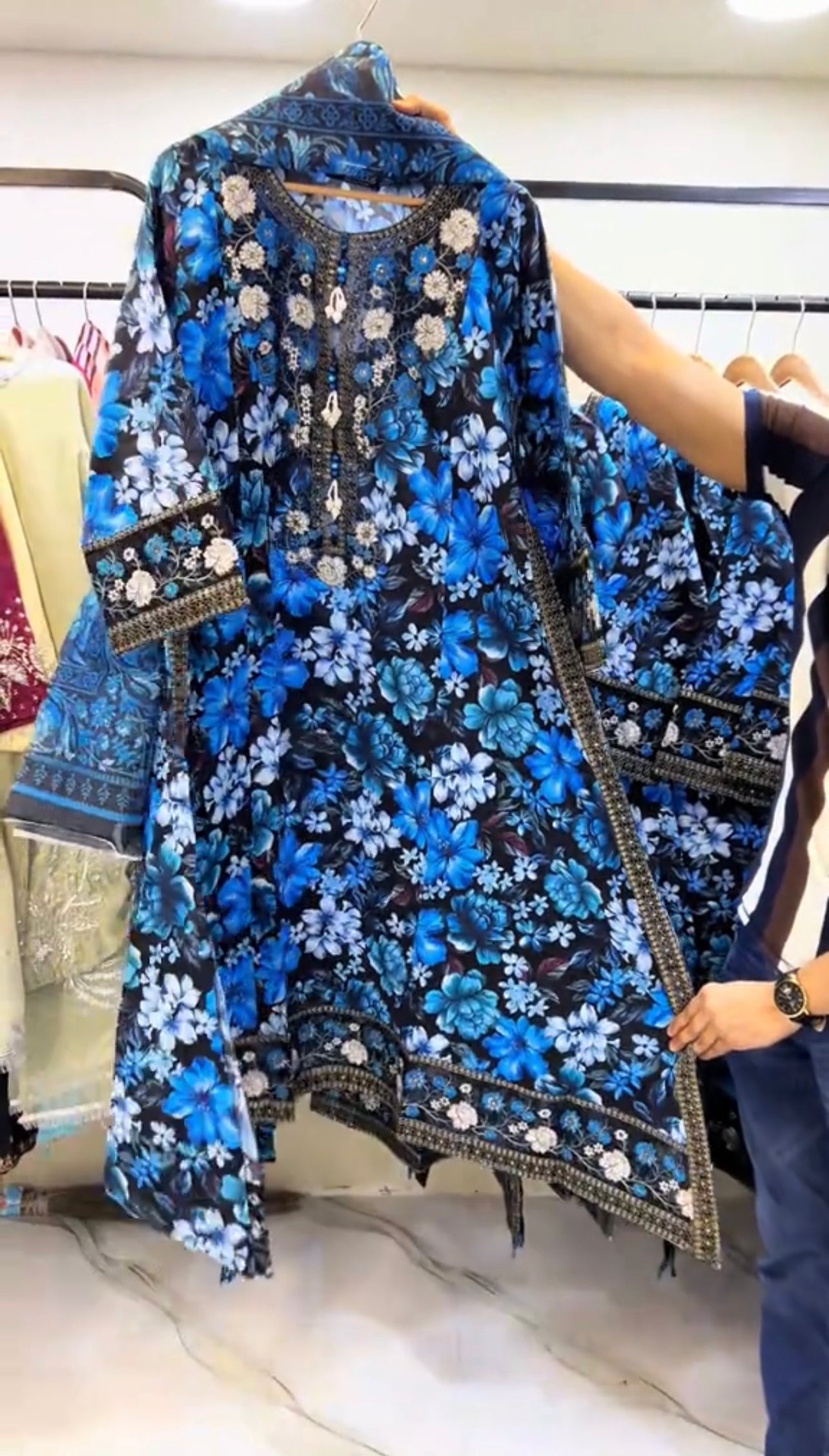 Premium Long Frock 3 Piece