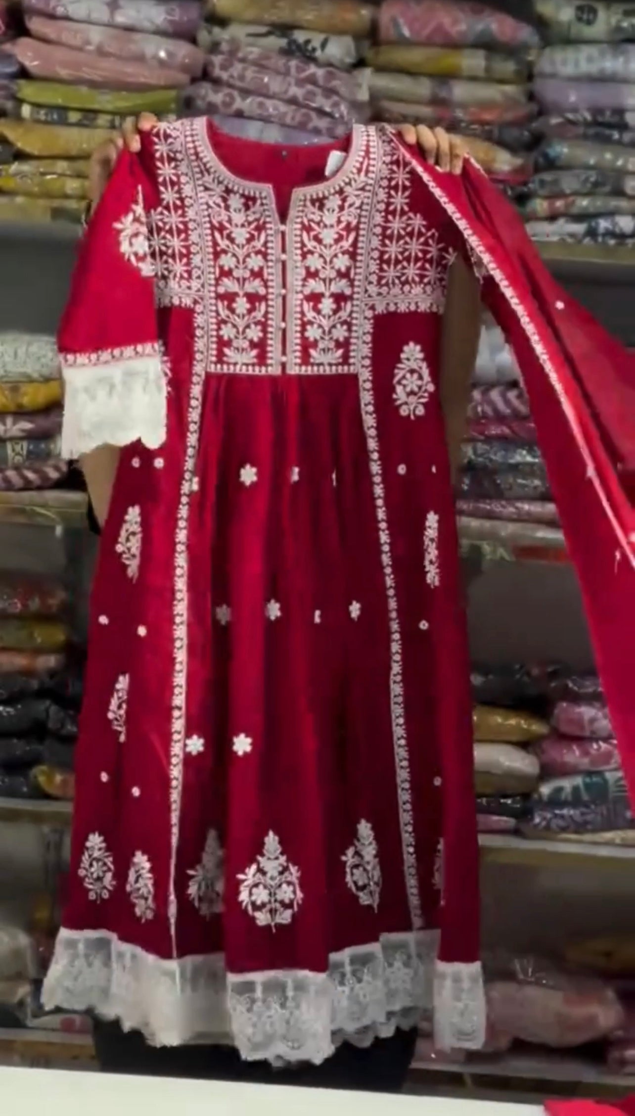 Anarkali Embroidered 3 Piece