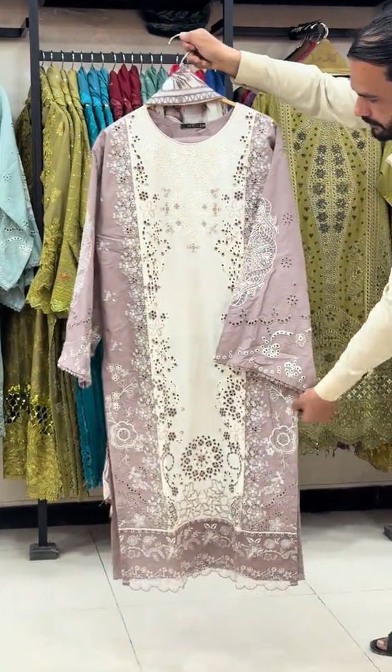 3 Piece Embroidered Stitched Dress