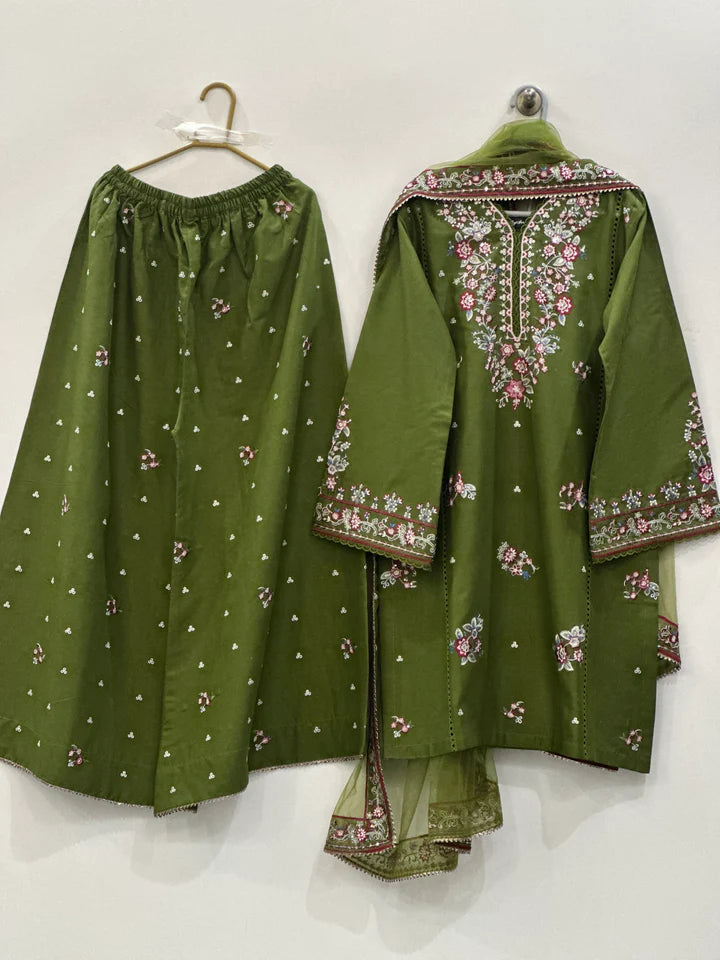 3 Piece Festive Embroidered Dress
