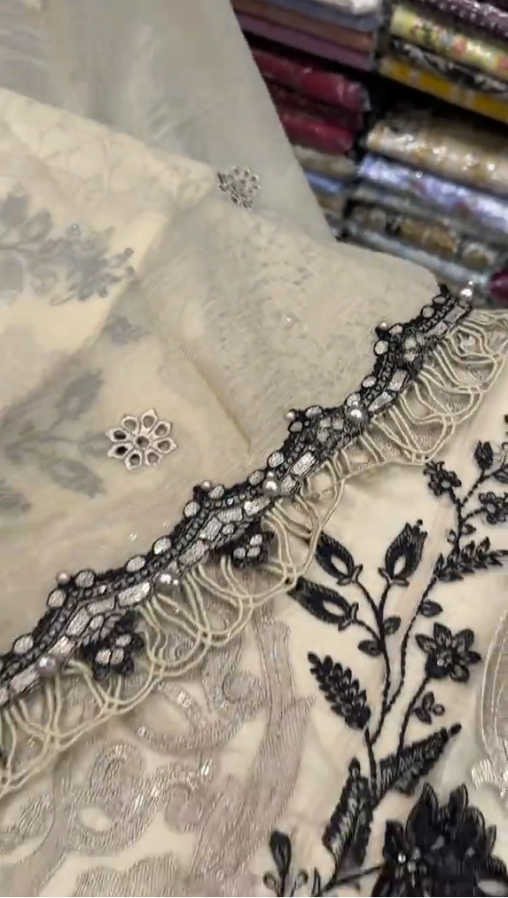 3 Piece - Dhanak Eid Embroidered Dress