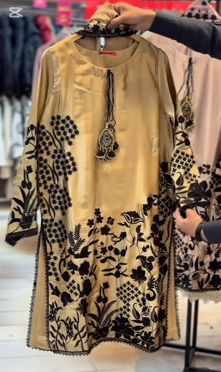 Dhanak Flapper Embroidered Dress 3 Piece