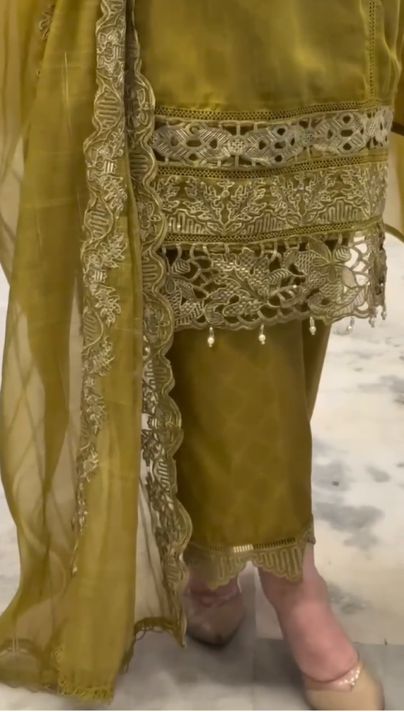 Dhanak Embroidered 3 Piece