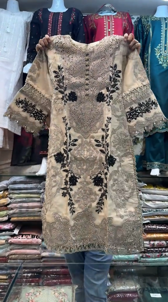 3 Piece - Dhanak Eid Embroidered Dress
