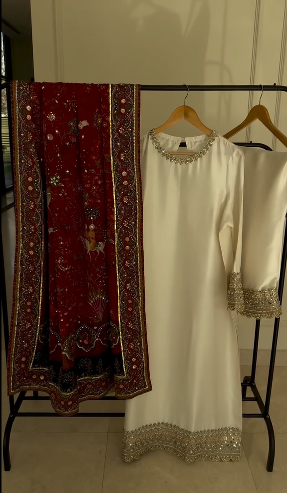 Festive Embroidered 3 Piece Dress