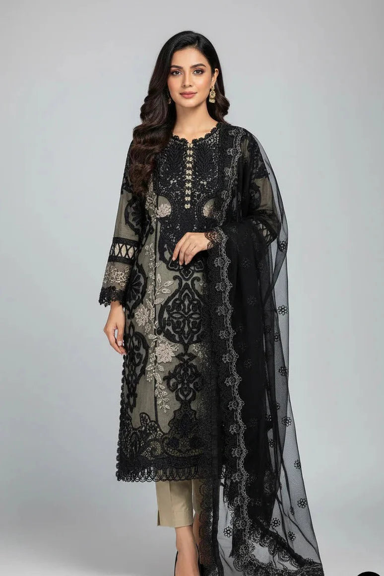 Women Eid Embroidered 3 Piece